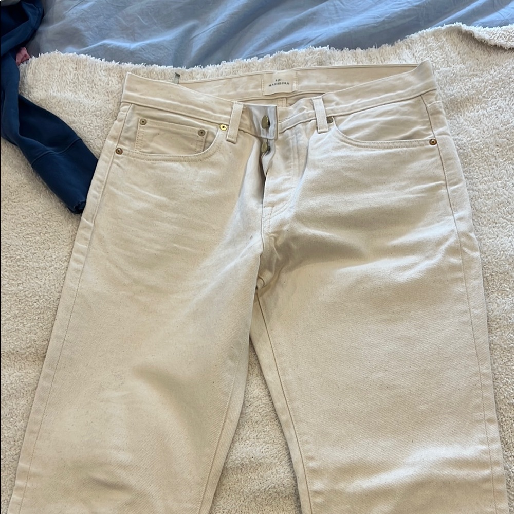 Cream Denim Jeans